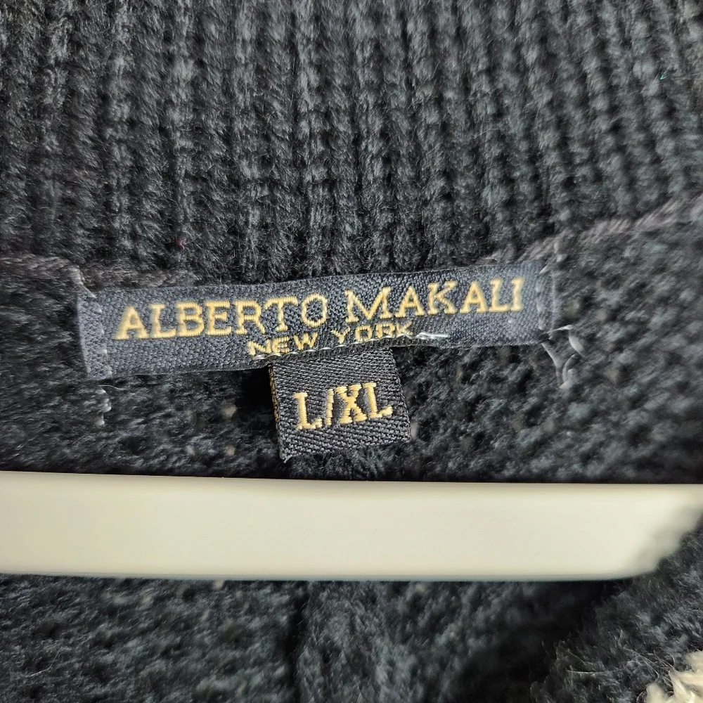 Alberto Makali New York Knit Shawl Metallic Glitter Tie Dye Womens Size L/XL